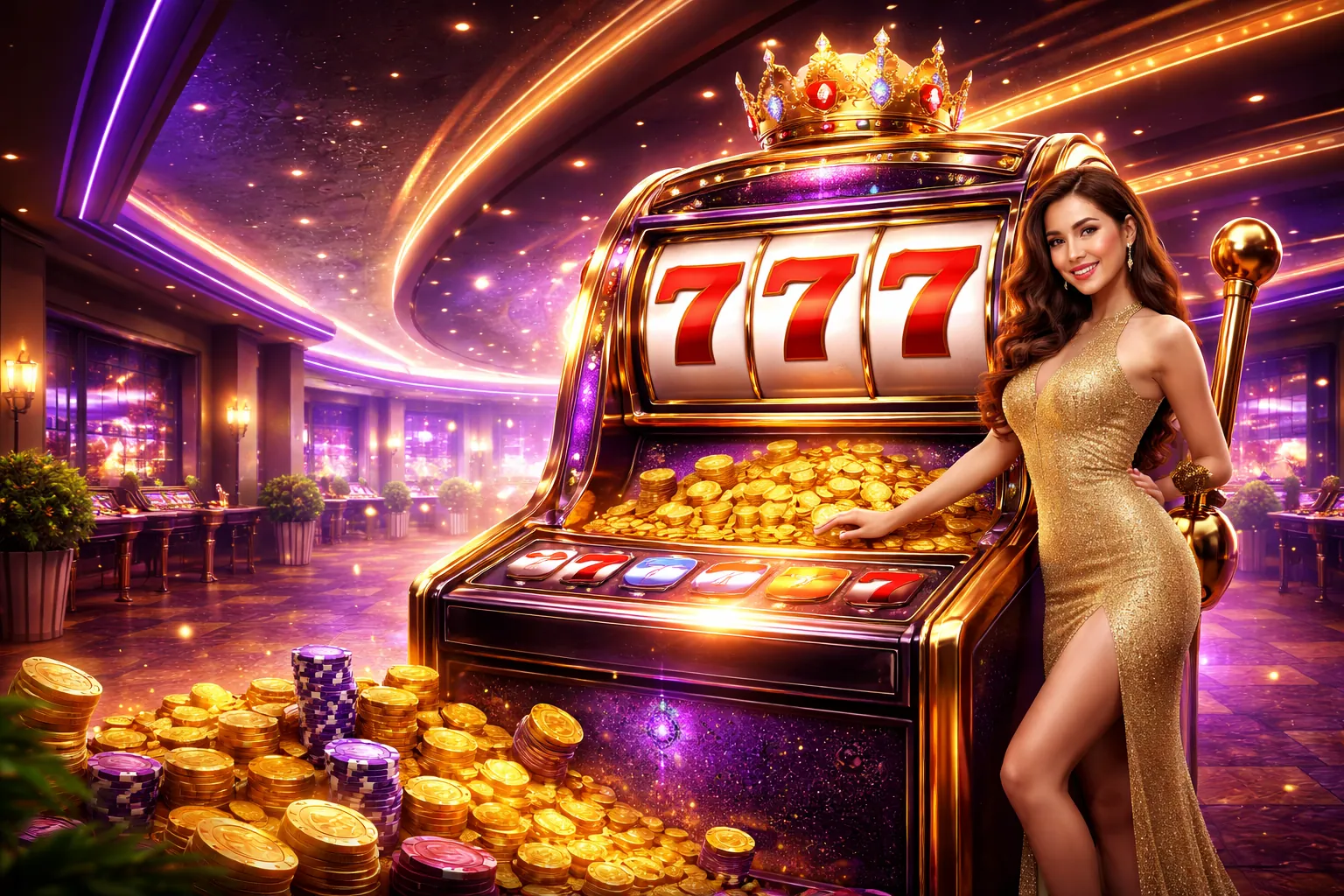 Hình ảnh game nổ hũ sôi động tại Suncity 888 với jackpot lớn